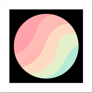 Pastel Color Circle Posters and Art